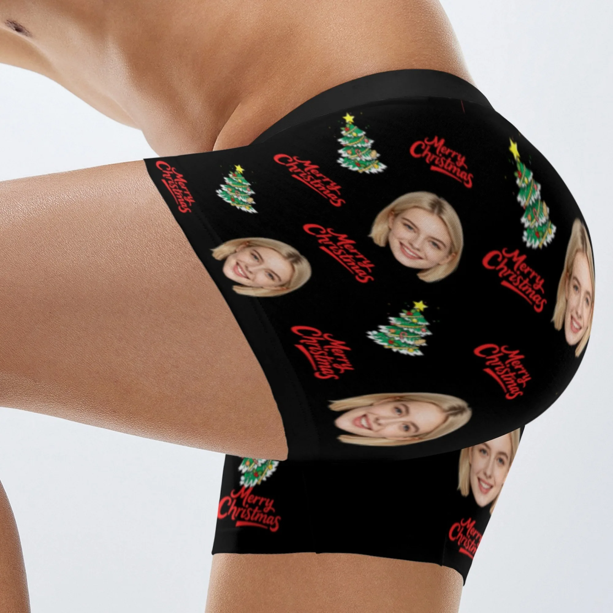 Custom Valentine Day Boxers For Men Personalized Men Underwear Custom Boxer Briefs Funny Face Gift For Boyfriend Husband view 5