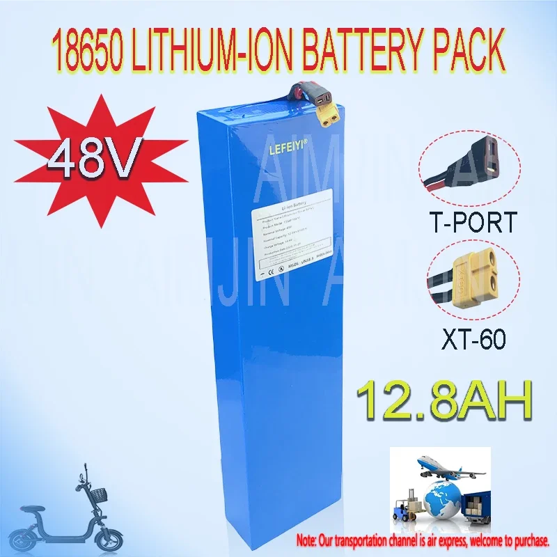 48V 18650 แบตเตอรี่ลิเธียมไอออน 48V 12800mAh 13S4P 1000W, สําหรับ Kugoo M4/M4Pro/MaxSpeed ไฟฟ้าสกู๊ตเตอร์เปลี่ยนแบตเตอรี่