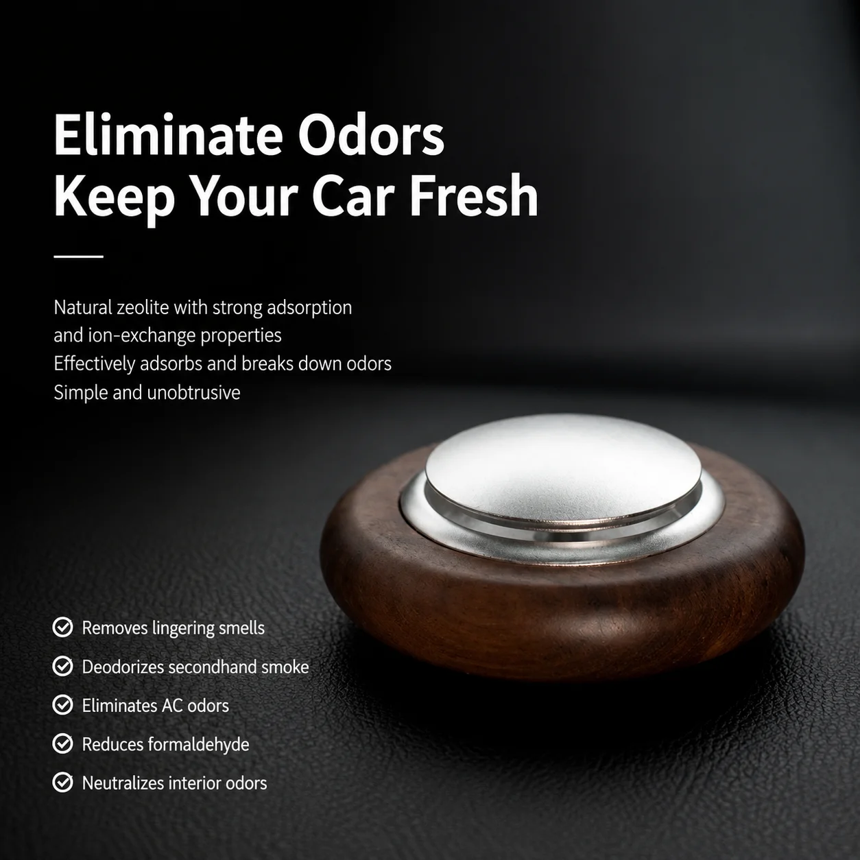 Black Walnut Solid Wood Car Perfume Ornament High-end Car Fragrance Premium Long-lasting Aromatherapy for In-car Use