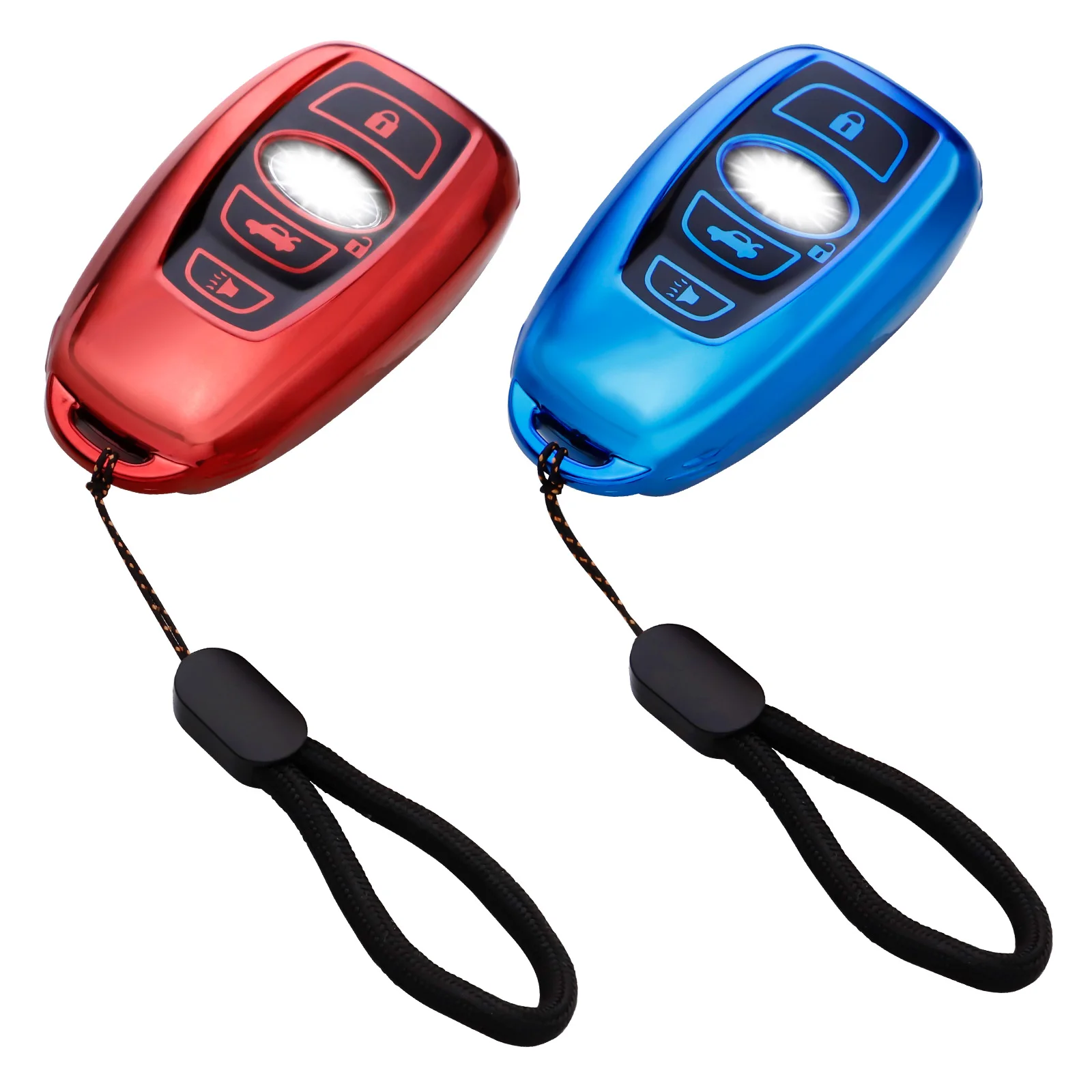 

Чехол для ключей LECART для Ford Explorer Edge Escape F150 F250 F350 Fusion Mustang, красный, черный чехол для ключей, 5-кнопочный смарт-ключа Pro