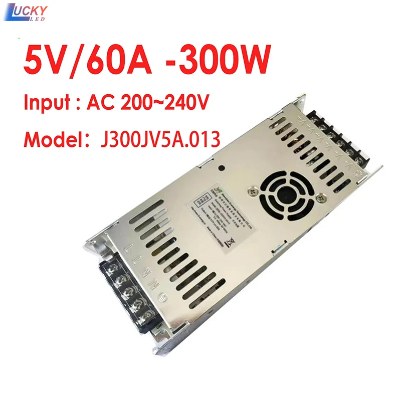 Slim AC 200~240V to DC Power Supply Power Source Power Converter 5V60A 300W for LED Display LED Module LED Sign