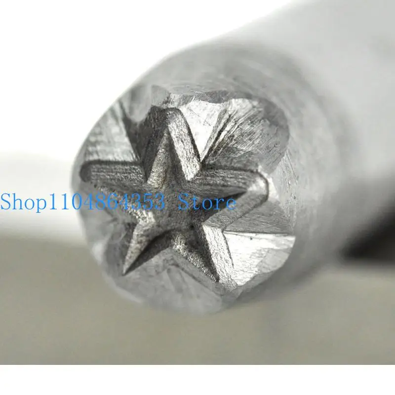 Set Of 3 Five Pointed Star Pattern Metal Stamping Tool Kits Carbon Steel Punch Stamps Jewelry Making Accessories
