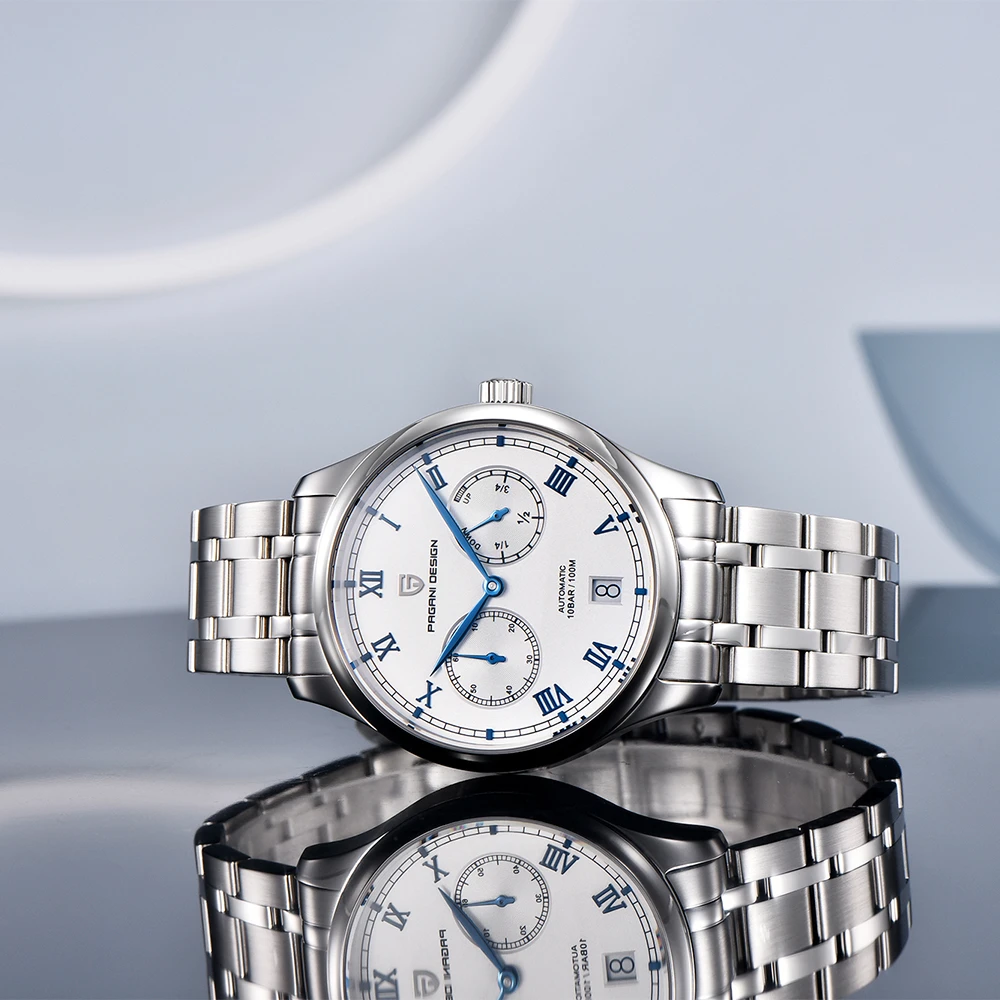 PAGANI DESIGN New Pilot Series Herren-Mechanische Uhr Luxus Saphirglas Power Storage Display Automatikuhr Herren