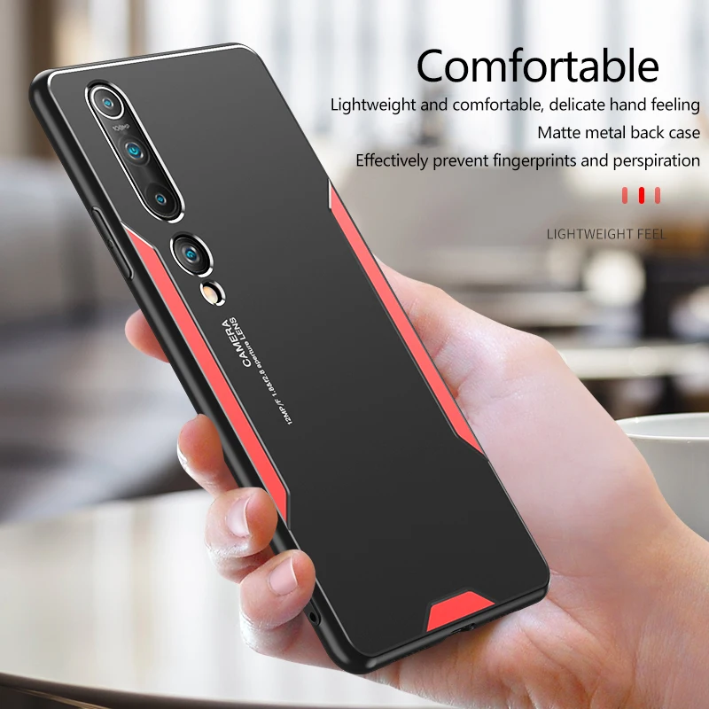 Phone Case for Xiaomi Mi 10 Ultra Case Cover Metal Back Panel TPU Silicone Frame Case for Xiaomi Mi 10 Ultra Note 10 Lite Pro