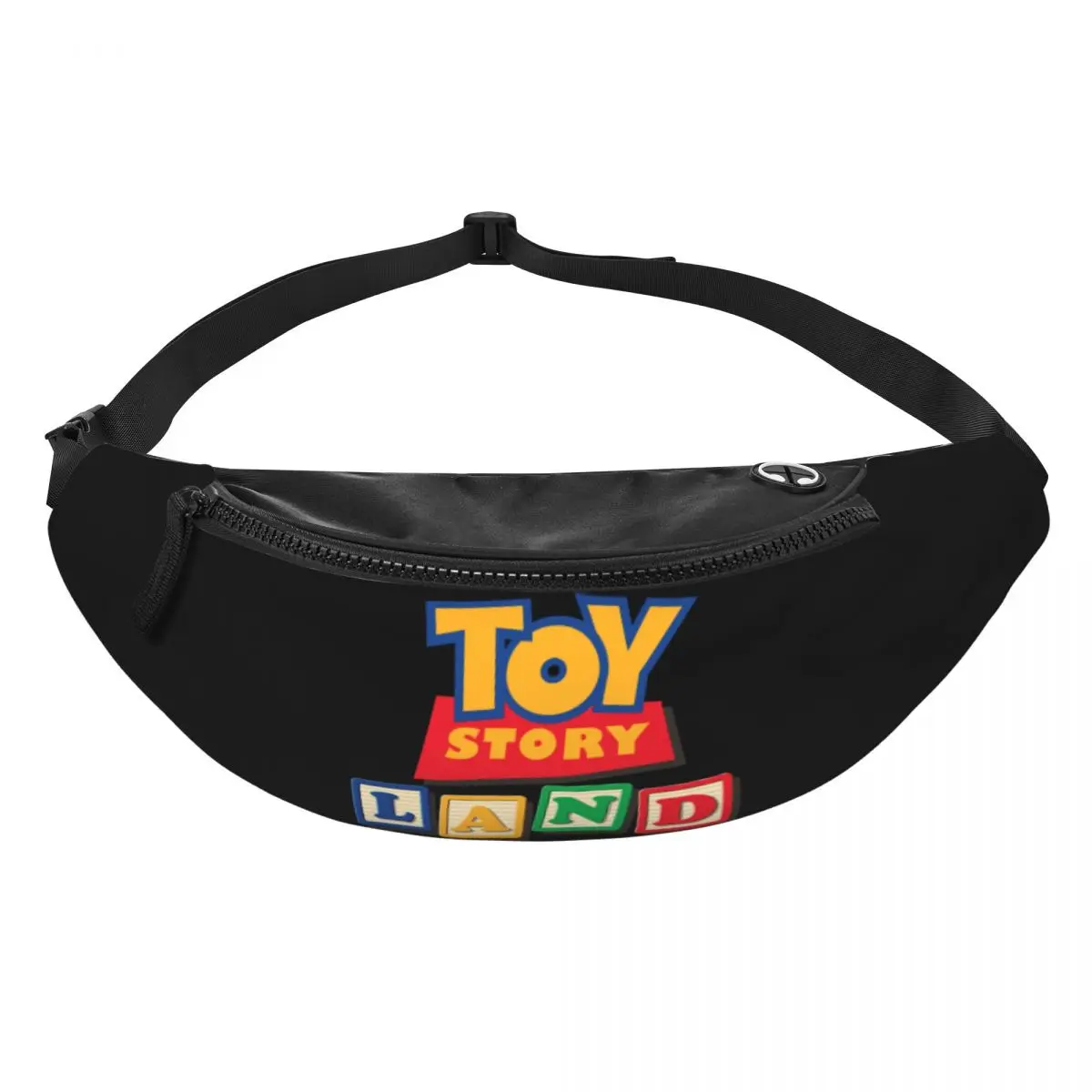 Custom Toy Story Land Cartoon Fanny Pack Women Men Crossbody Waist Bag for Cycling Camping Phone Money Pouch