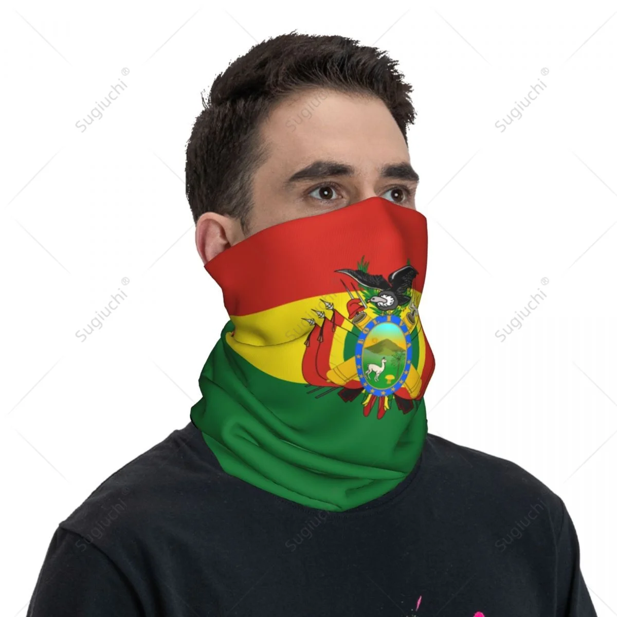 Unisex Bolivia Flag Neckerchief Scarf Neck Face Mask Scarves Neck Warmer Seamless Bandana Headwear Cycling Hiking