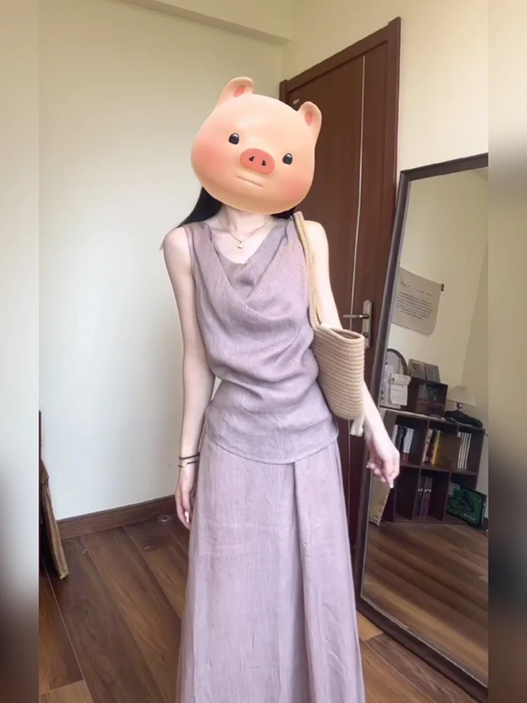 

Комплект XZY Ele: летний наряд для женщин больших размеров с фактурной юбкой и топом с открытыми плечами, юбка А-силуэта с высокой талией