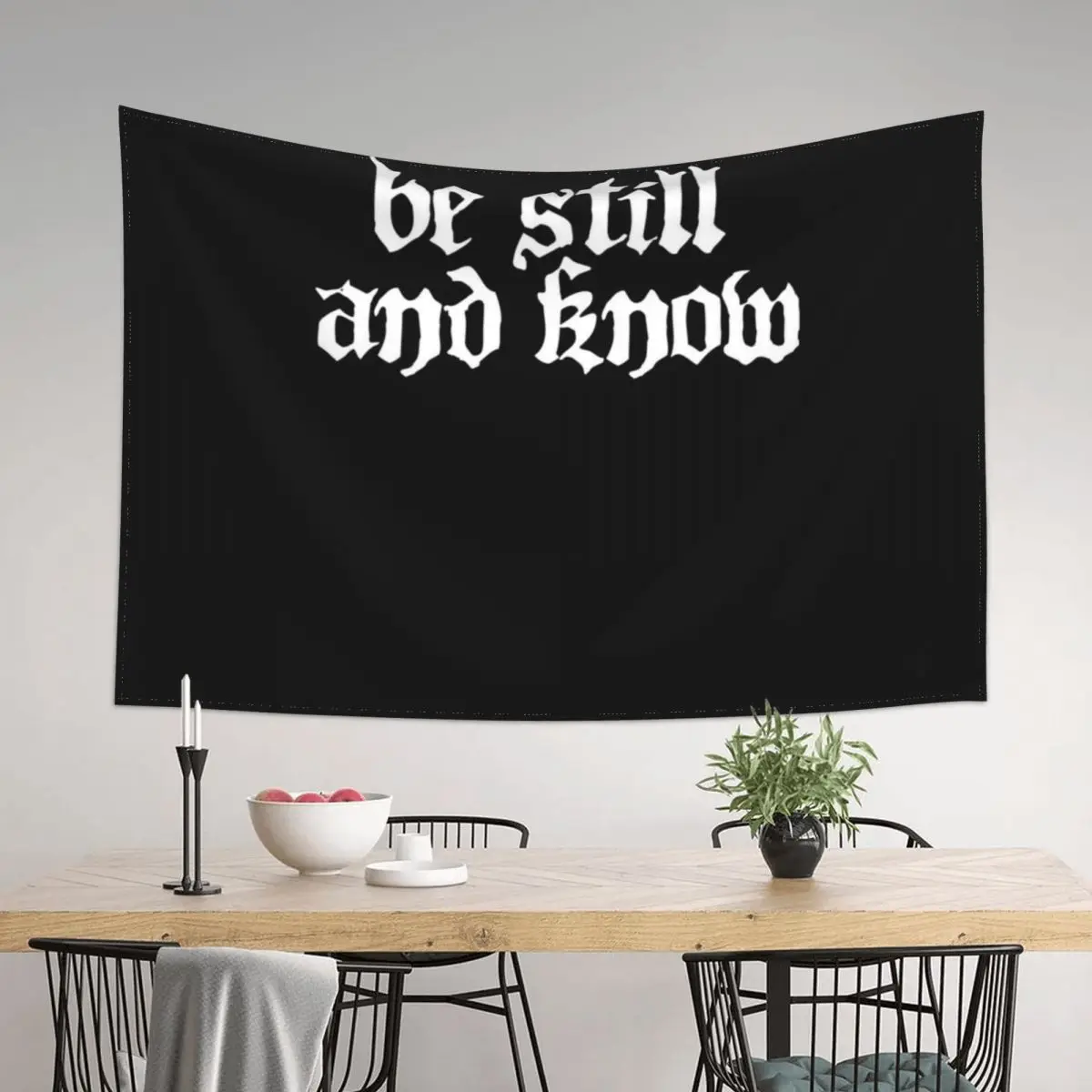 

Be Still | Christian God Bible Quote Tapestry Funny Cute Decor Wall Hanging Decor Decor For Bedroom Tapestry