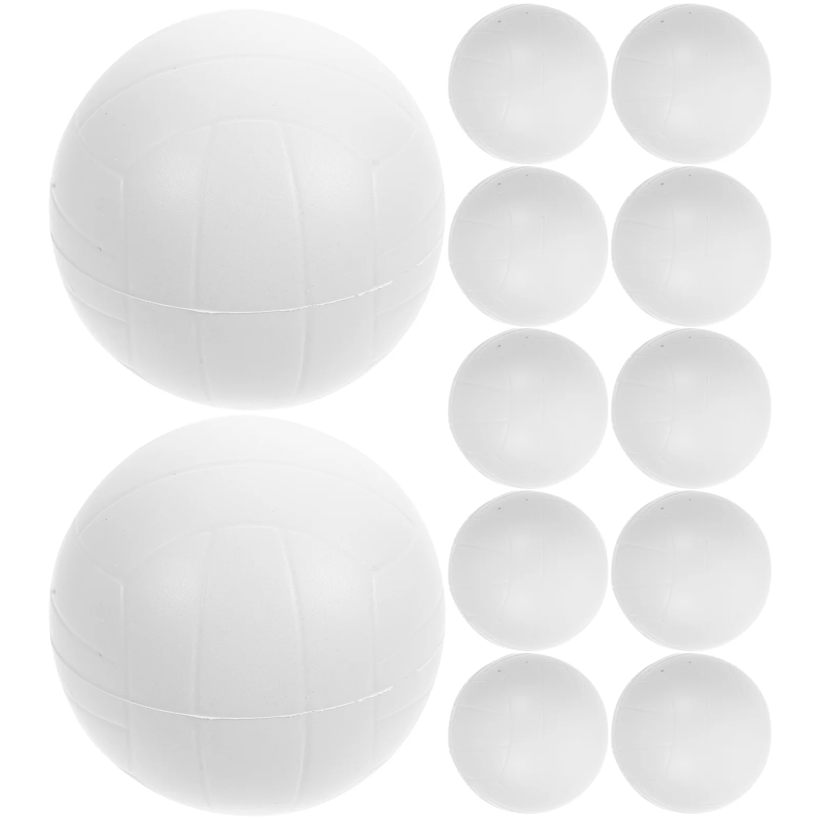 

12 Pcs White Mini Volleyball Balls 6 3cm Stress Relief Toys Pu Favors Birthday Decorations Sensory Stretchy Toy