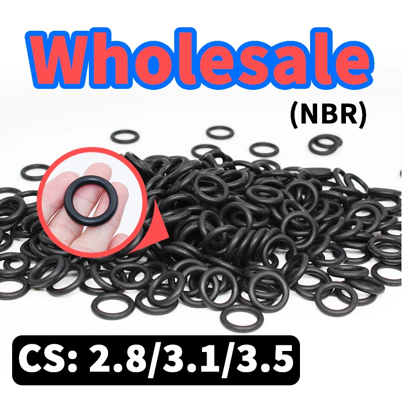 

Thickness 2.8/3.1/3.5mm CS O-ring wholesale link NBR nitrile rubber gasket seal ring Waterproof rubber elastic free shipping
