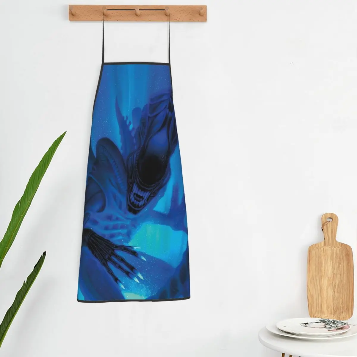 Movie Alien Apron Chef Cooking Tablier Waterproof Bib Kitchen Cleaning Pinafore for Women Men Gardening