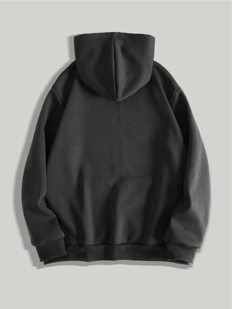 هوديي رجالي على الطراز القوطي البانك - تصميم بسحاب كامل على طراز الشارع للرجال والنساء لخريف وشتاء دافئ ومريح