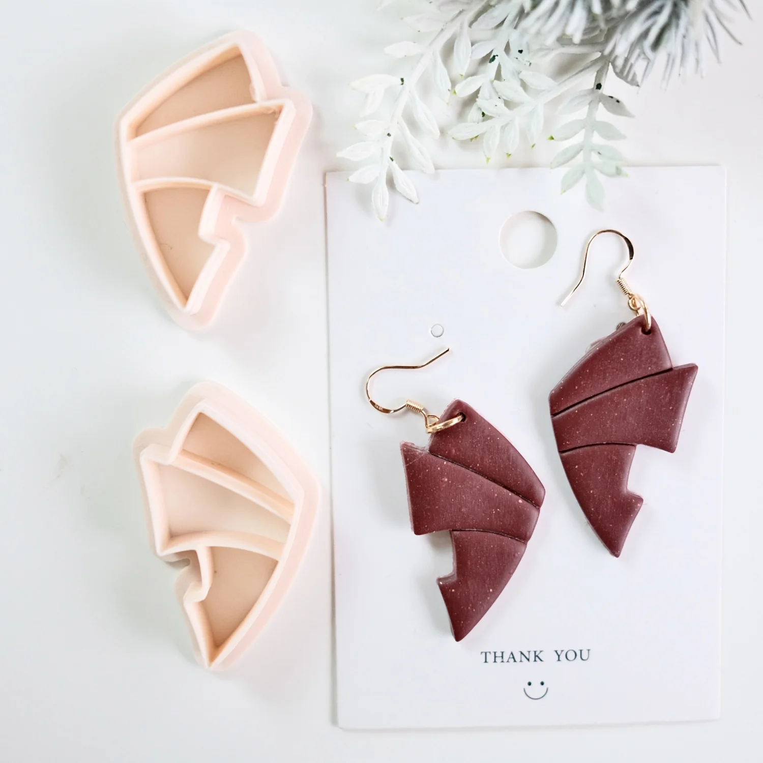 Basic Geometric Style Polymer Clay Cutters Flower Shaped Dangle Clay Embossing Molds for Earrings Jewelry Pendant Making Cutting