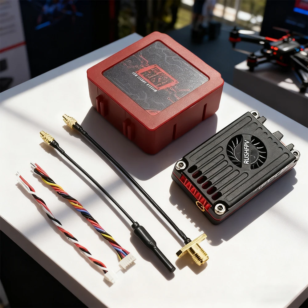 

RUSHFPV RUSH TANK SOLO 5.8G VTX Video Transmitter CNC Shell 48CH 1.6W High Power Built-in Microphone For RC FPV Racing Drone