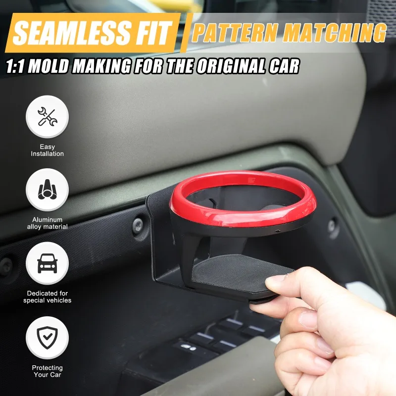 Carbon Steel Car Interior Door Panel Cup Holder For Land Rover Defender  2020 2021 2022 2023 2024 2025+ Car Interior Accessories