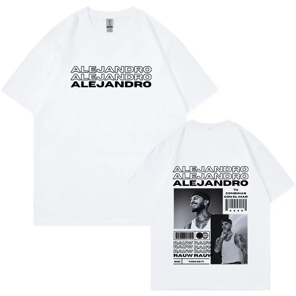 تي شيرت رجالي من Rauw Alejandro Album Todo De Ti مطبوع 100% من القطن الخالص بأكمام قصيرة ملابس خروج عصرية #1