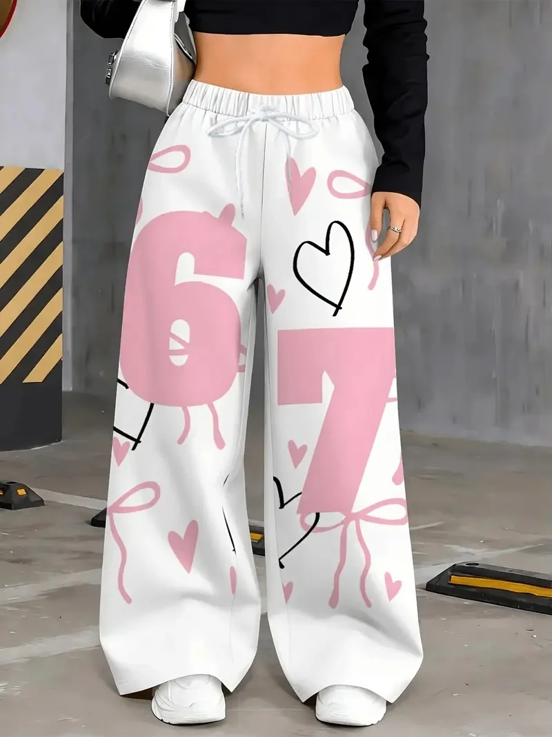 2026 New Model Men Gothic Vertical Graphic Wide Leg Sweatpants Drawstring Loose Straight Baggy Y2K Dark Punk Streetwear Pants.