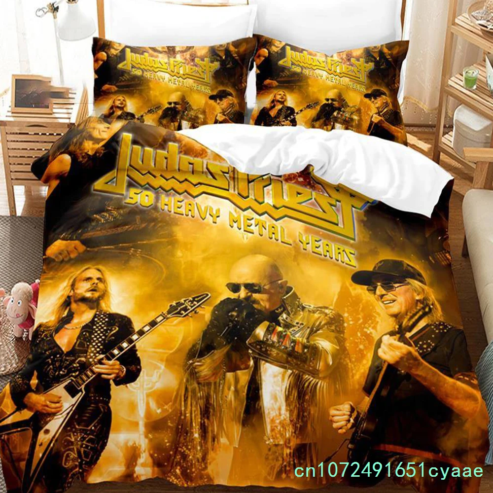 Hip Hop Band Judas Priest Bedding Set Duvet Cover Bedroom Comforter Single Twin King ​Size Quilt Cover Home Textile 2/3PCS