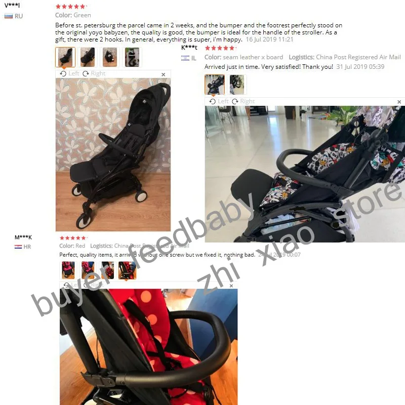 MomTan ® Kinderwagen-Zubehör, Armlehne, PU-Leder, Stoßstangenstange, Handlauf, verlängertes Trittbrett, kompatibel mit Babyzen YOYO 2, YOYO 3 – Detail 3