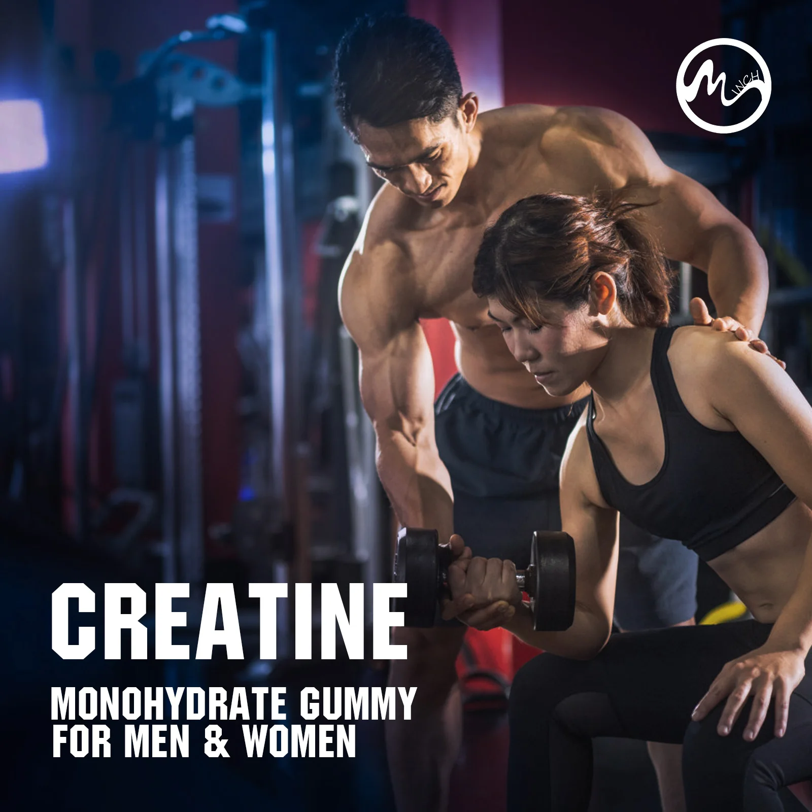 Creatine Monohydrate Gummies for Build Muscle & Enhance Performance Keto Friendly, Non-Gmo