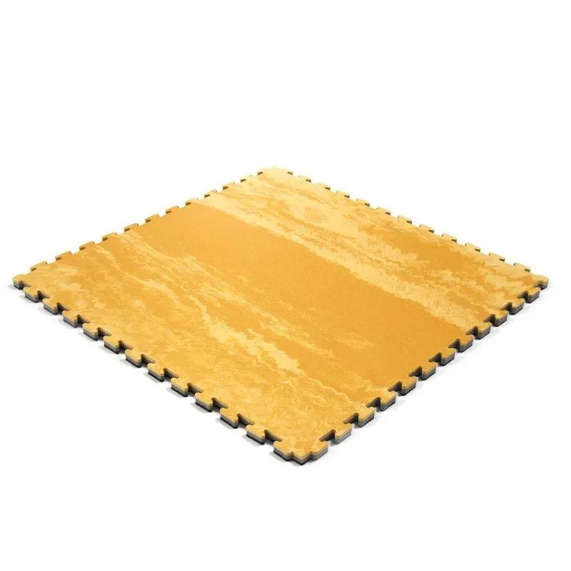 

1M x 1m two-color wood grain yoga mat, fitness treadmill mat EVA judo mat Taekwondo mat