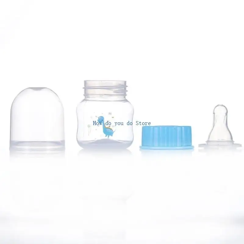 19QF زجاجة أطفال محمولة للرضاعة، زجاجات رضاعة للأطفال حديثي الولادة صغيرة الحجم ذات رقبة واسعة #2