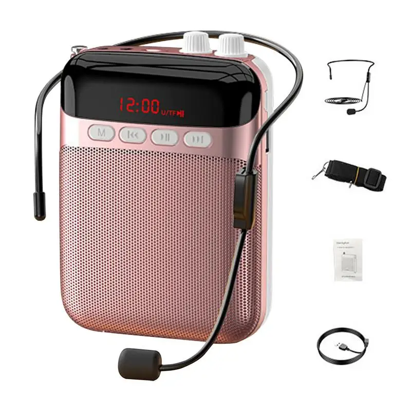 Rechargeable Pa System Speaker Pa System Speaker Lightweight Voice Enhancer Adjustable Strap Wireless Amplifier For Teaching