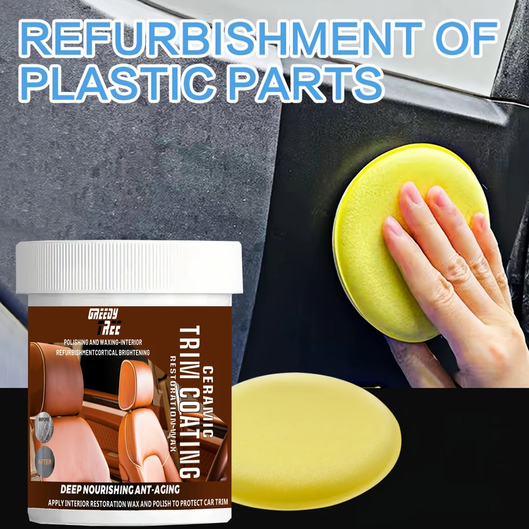 GREEDY TREE Crystal Clear Car Plastic Restorer - Auto Interior & Panel Renewal Wax Coating Agent Car Wax Car Wax Polish