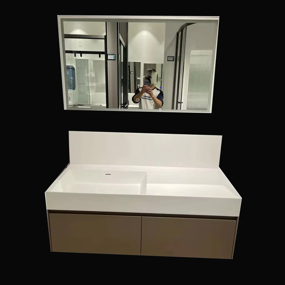 

47.0“ Bathroom Furniture Corian Basin Oka Wood Cabinet Custom-Made Vanity Comb RSA008AAA