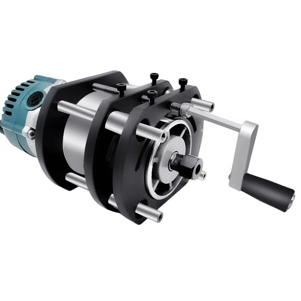 直径65mmモーター用ルーターリフトをアップグレード、木工ルーターテーブルインサートプレートリフティングベース、木製ルーター作業ベンチ用