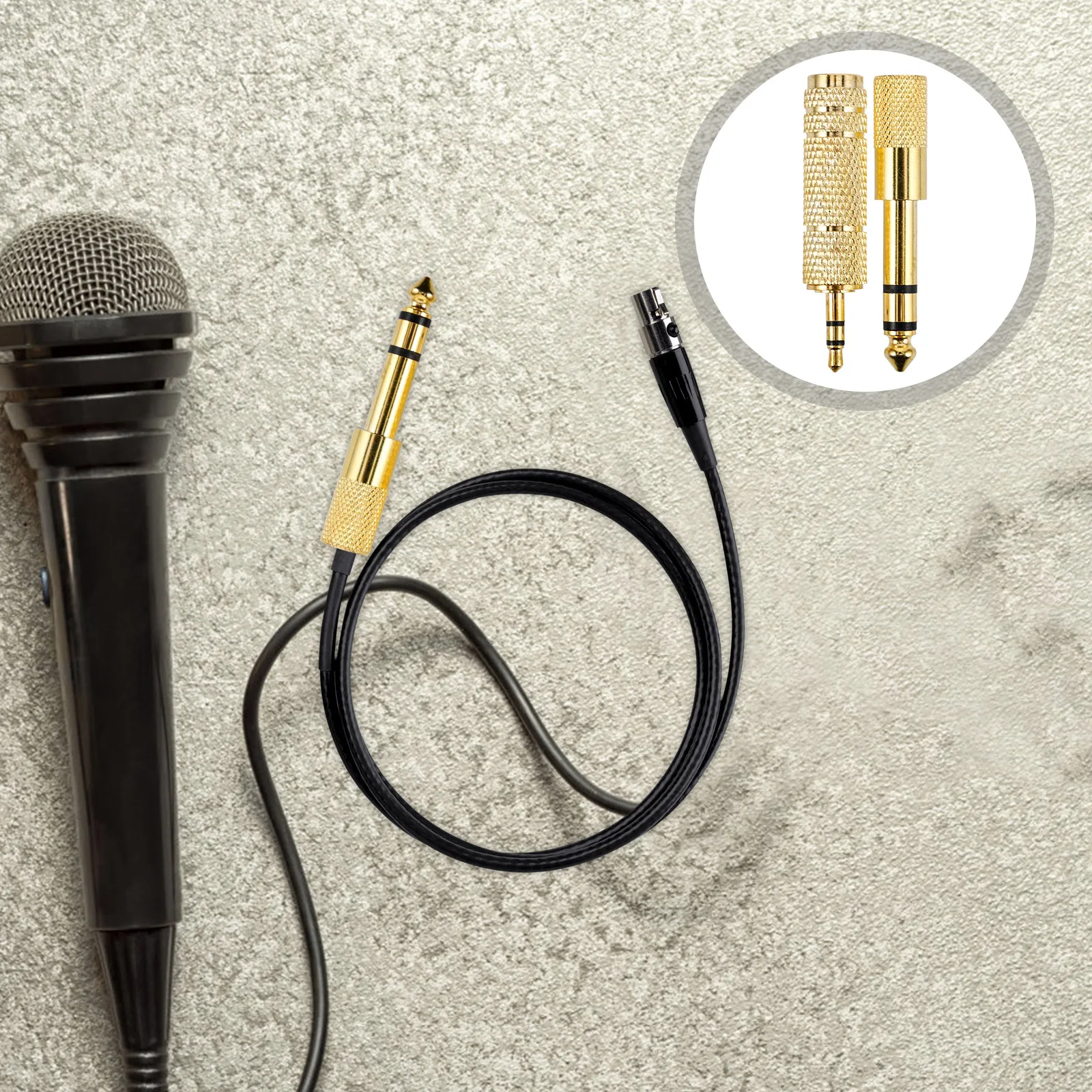 

2pcs Gold Plated Audio Jack 3.5Mm To 6.5Mm Headphone Adapter For Microphone Guitar Piano Stereo Jack Connector Durable Copper
