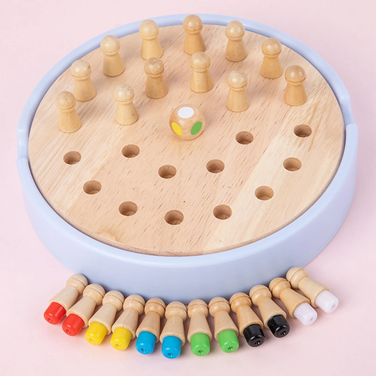 Memory Match Stick Chess Wooden Color Memory Board Early Education Intelligence Logic Development Toy