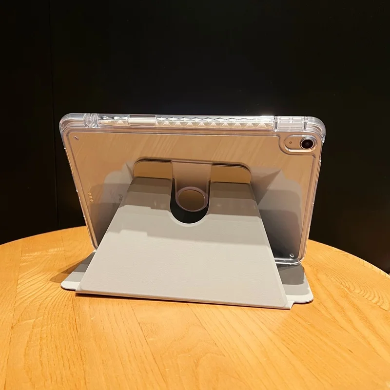 For iPad Case 10.2 9th 8th 7th 10 10th Generation Pro 11 12.9 2022 360° Rotation Cover Clear Pencil Holder For iPad Air 5 4 10.9