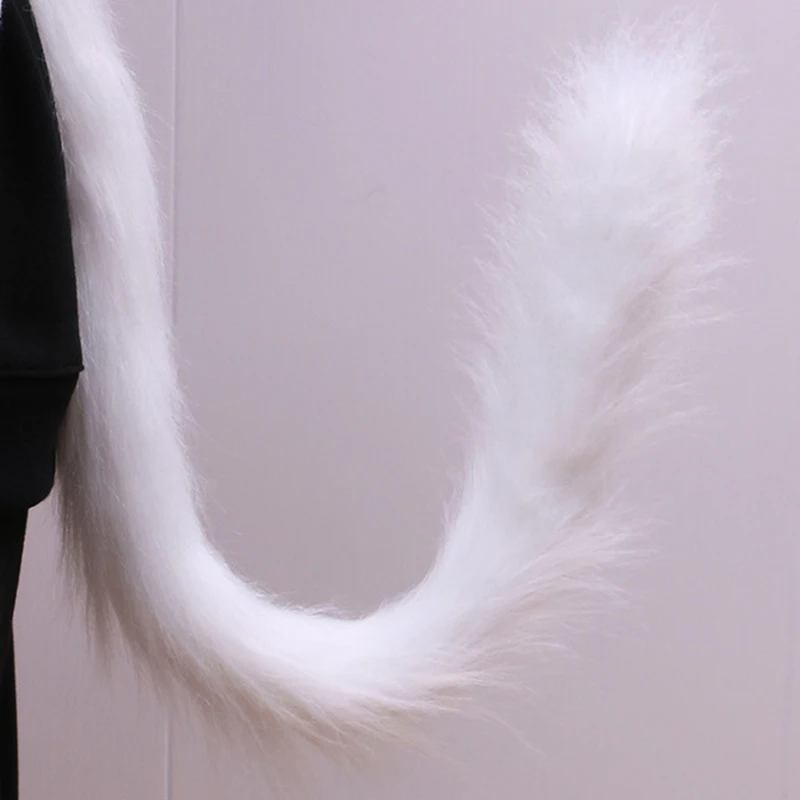 Plush Furry Long Cat Tail Adult Kids Cosplay Anime Fluffy Animal Tails Halloween Party Dress Up Costume Prop Kawaii Accessories