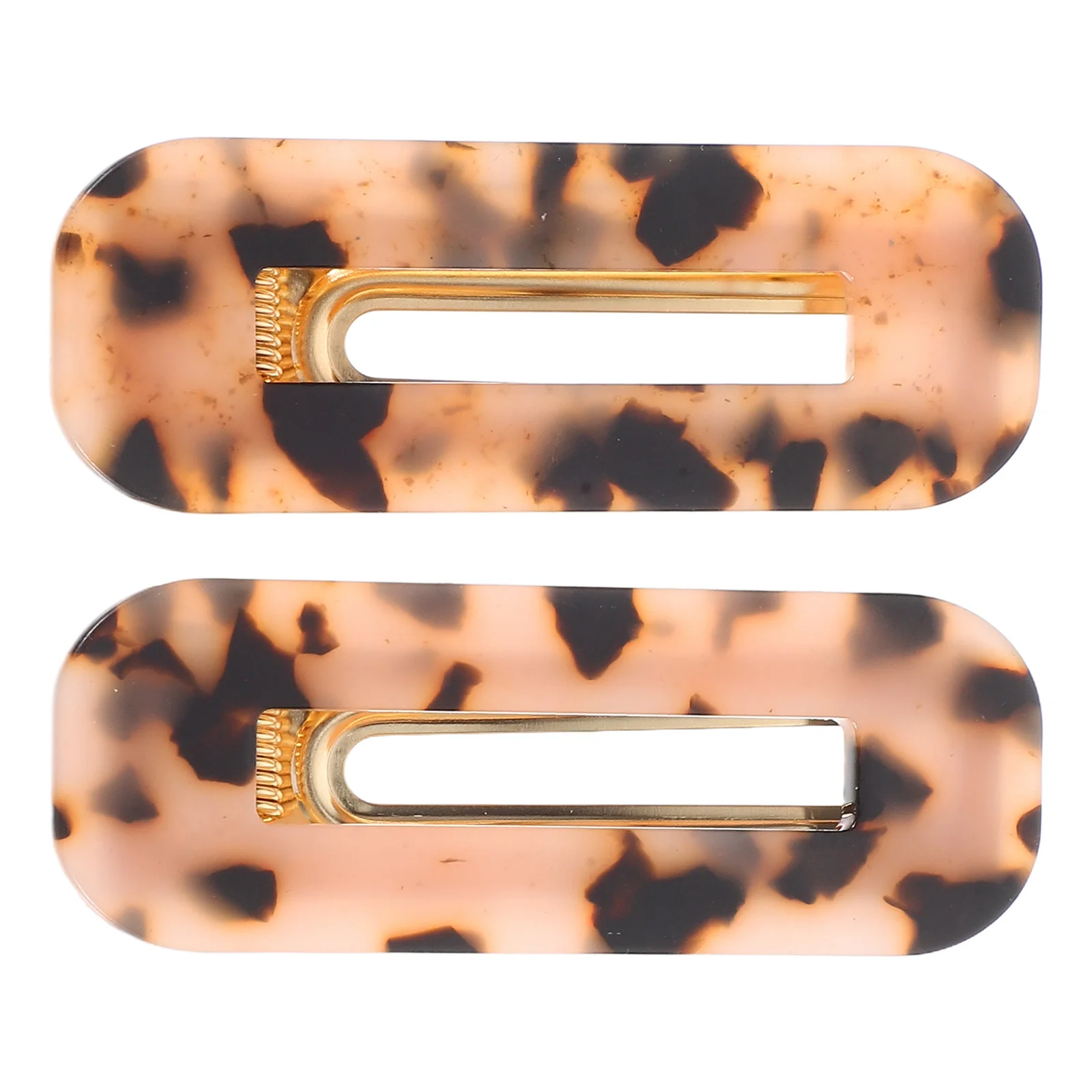 

2 pcs Leopard Hair Clips Square Acetic Acid Barrettes Grey For Women Girls Strong Grip Hair Styling Tool Women Bang Clip