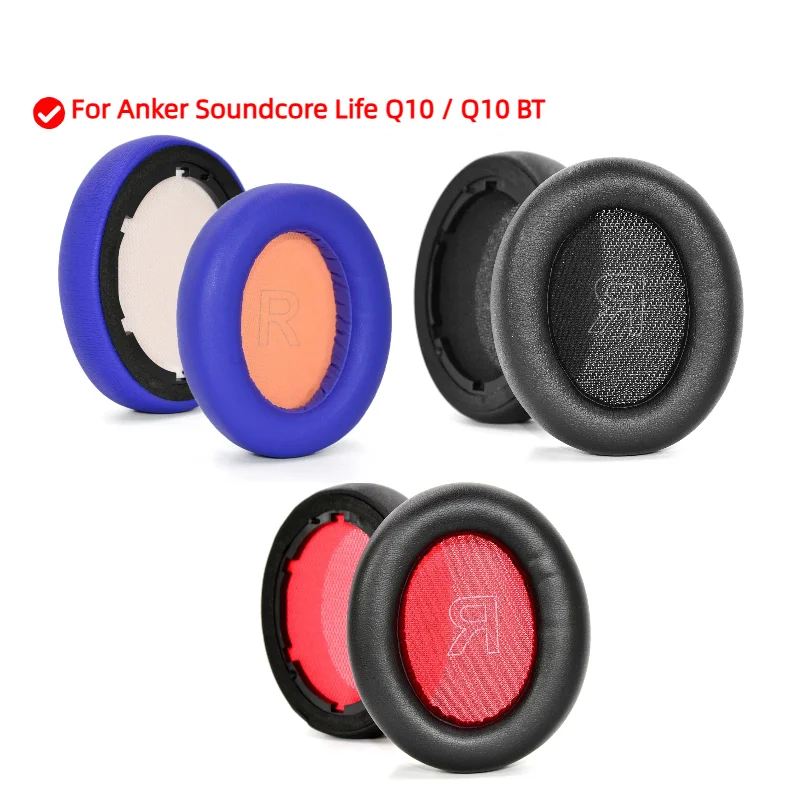 เปลี่ยนหนัง Ear Pads เบาะ Earpads สําหรับ Anker Soundcore Life Q10/Q10 BT ชุดหูฟัง