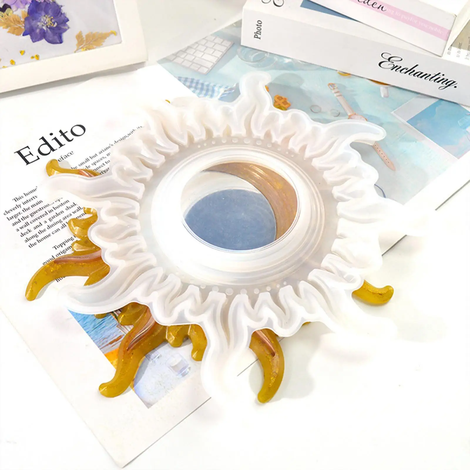 Wall Mirror DIY Crystal Epoxy Resin Casting s Silicone s for Jewelry, Resin, Dried Flowers, Clay, Casting