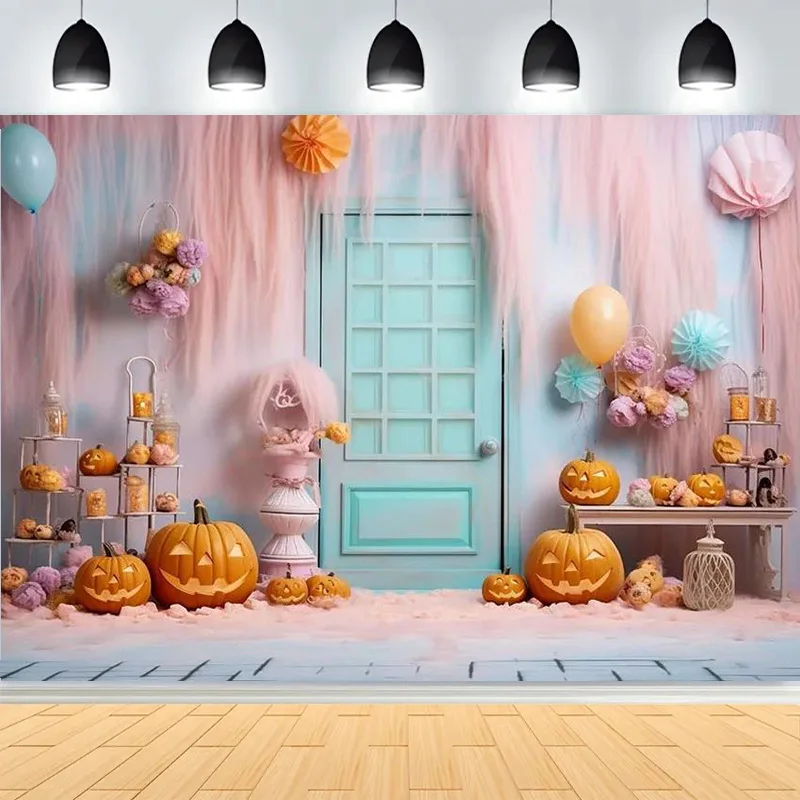 Halloween Day Shadows Photography Background Jack-o-lanterns Ghosts Wander And Spooky Tales Awaken Photo Studio Backdrops BH-8