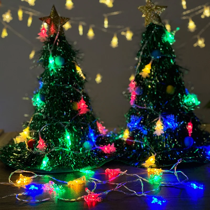 1.5/3/6/10m LED Star String Light Colorful Christmas Garland Battery Powered Christmas String Fairy Lamps Holiday Lighting Decor