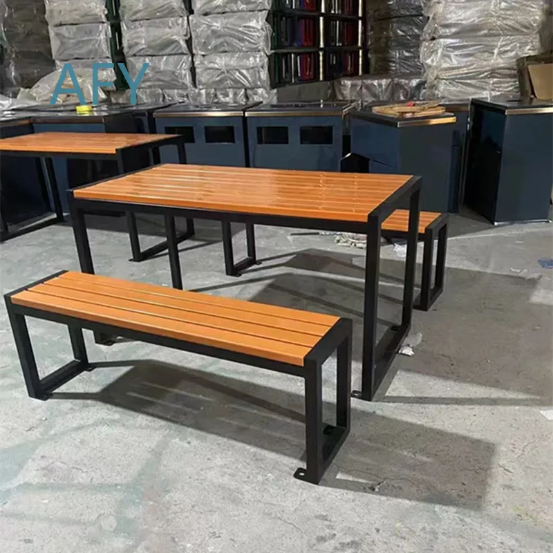 Modern Solid Wood Portable Outdoor Table and Chair Set for Courtyard Balcony Garden Patio Use Multi Purpose Elderly Friendly