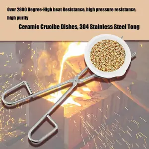 طقم صب اللحام لصناعة المجوهرات ، ملقط بوتقة الكوارتز ، طوب النار العازل ، بوتقة الألومينا لصنع أفضل 10 بوتقة مبيعات لذوبان الألمنيوم - No7