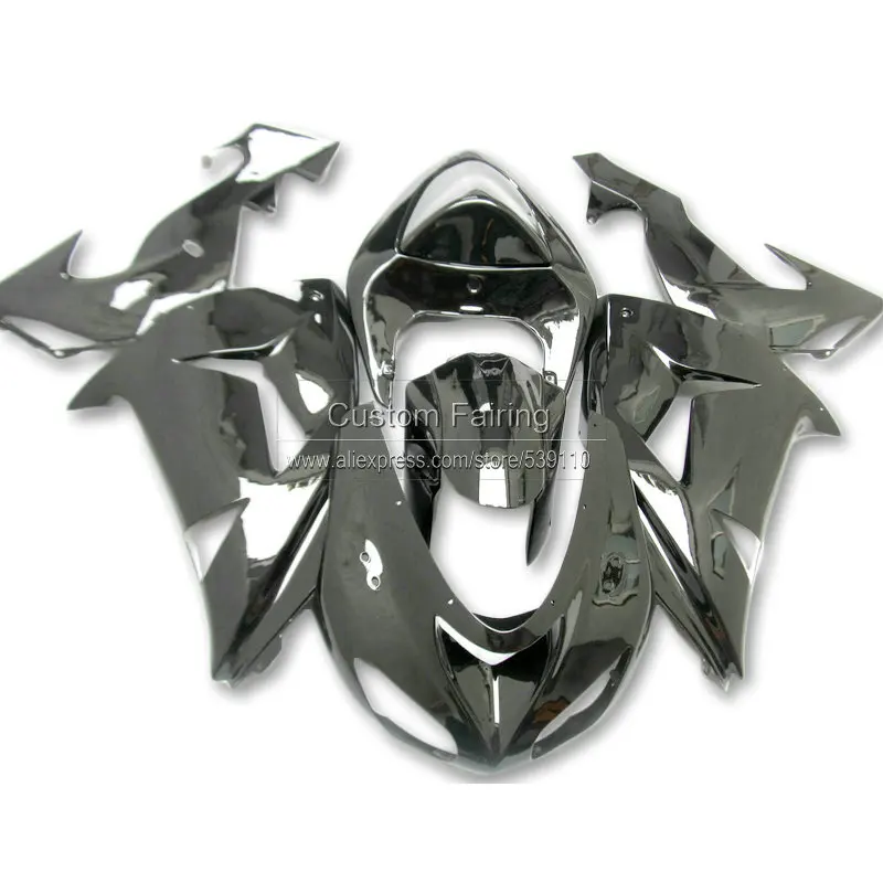 

New Glossy Custom Fairing kit for Kawasaki ZX 10R 2006 07 black 2007 06 Ninja zx - 10r fairing TP64