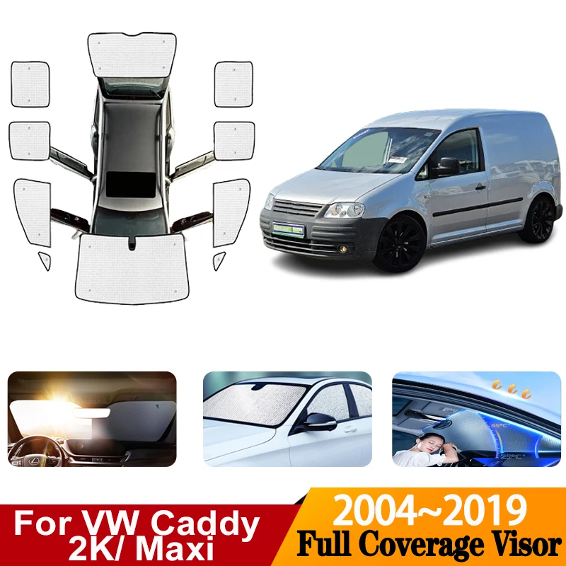 Sun Visor For VW Volkswagen Caddy Accessories 2019 2K Maxi 2004-2018 Sunvisor Pad Windows Sun Shade Cover Accessories Auto Parts