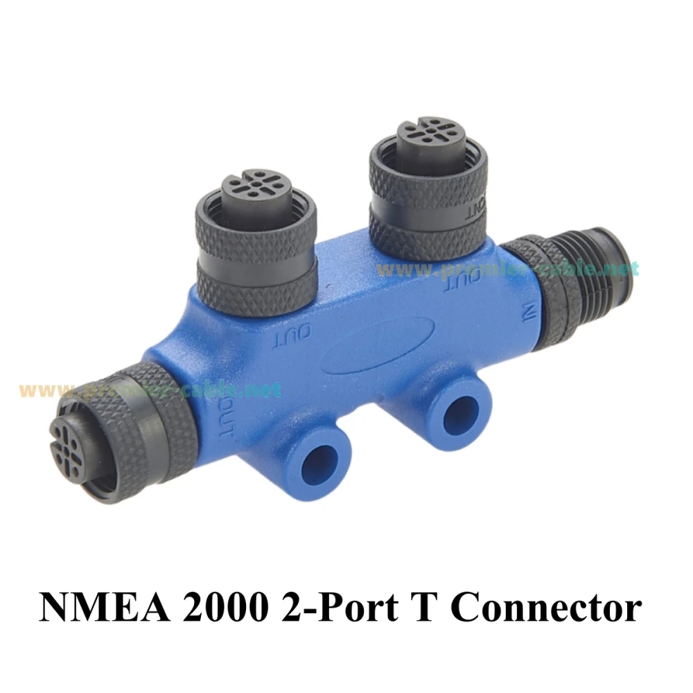 NMEA 2000 كاتب كيت البحرية العمود الفقري إسقاط كابل 2 ميناء المحملة موصل المنهيات كابل الطاقة ل Garmin Lowrance Simrad Navico #5