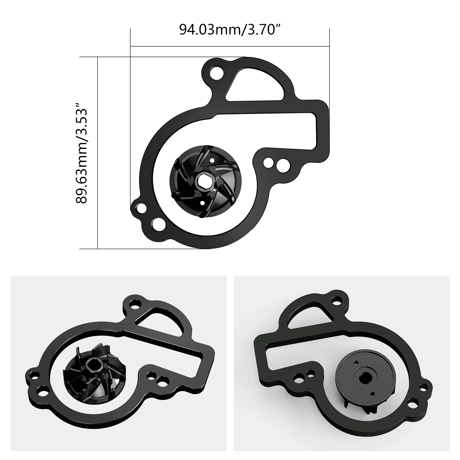 For GasGas MC450F 450 MCF EXF ECF 2021-2024 RX 450F REPLICA 2023-2024 500 EWF ES ECF Oversized Water Pump Impeller Cooler Kit