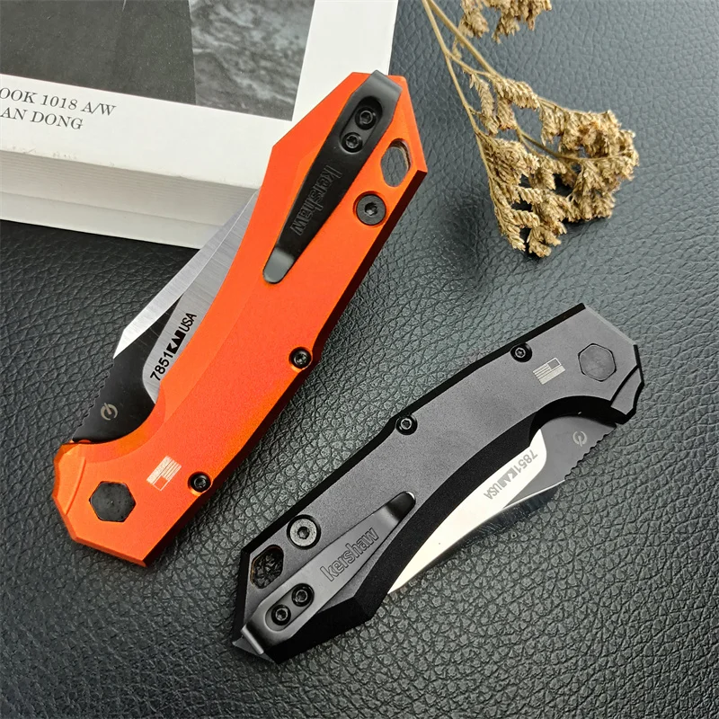 Quick Open Convenient LEEK KS7851 Outdoor Camping Hunting Tactical Aluminum Alloy+G10 Survival Rescue EDC Tool Knife