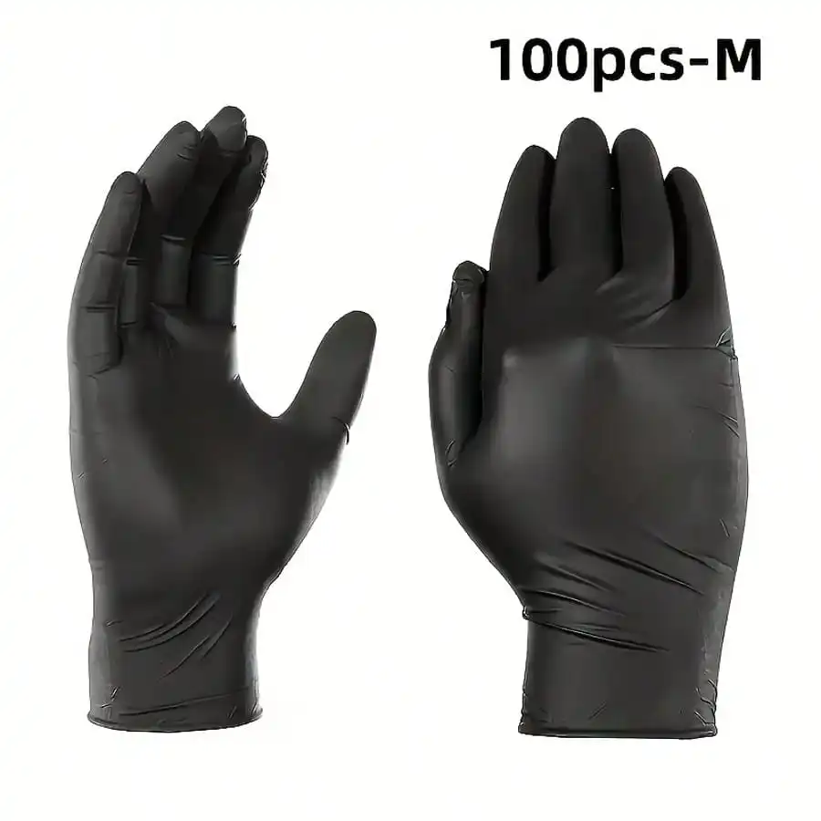 100 قطعة من قفازات النايلون شديدة التحمل للاستعمال مرة واحدة - خالية من مادة BPA واللاتكس، مقاومة للماء، مقاومة للكحول، مناسبة لتنظيف المنزل #4