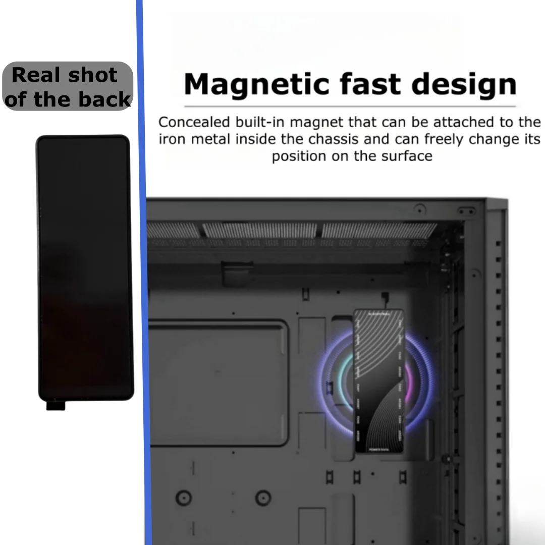 CX FUTURE Chassis Fan Hub, Dual 8 Ports. ARGB 3PIN+PWM 4PIN Ports. Equipped With Remote Control (Controlling Lighting)