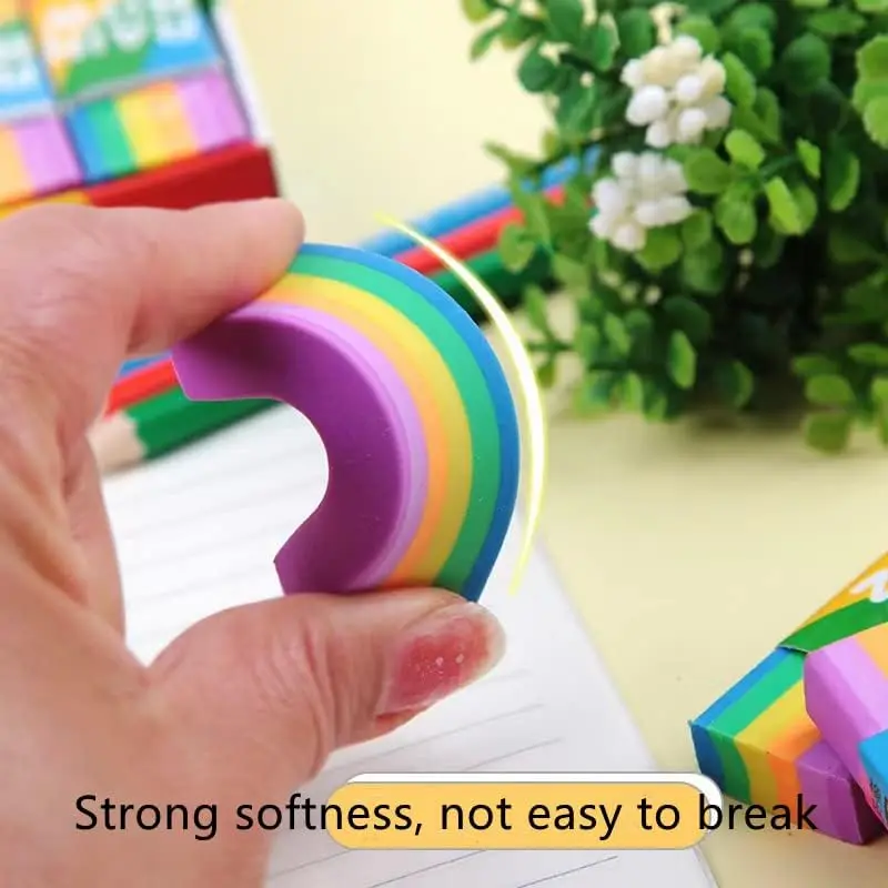 30pcs Rainbow Eraser（2B）Cute Color Eraser for Kids Students Rainbow Pencil Eraser for School Classroom Office No smell