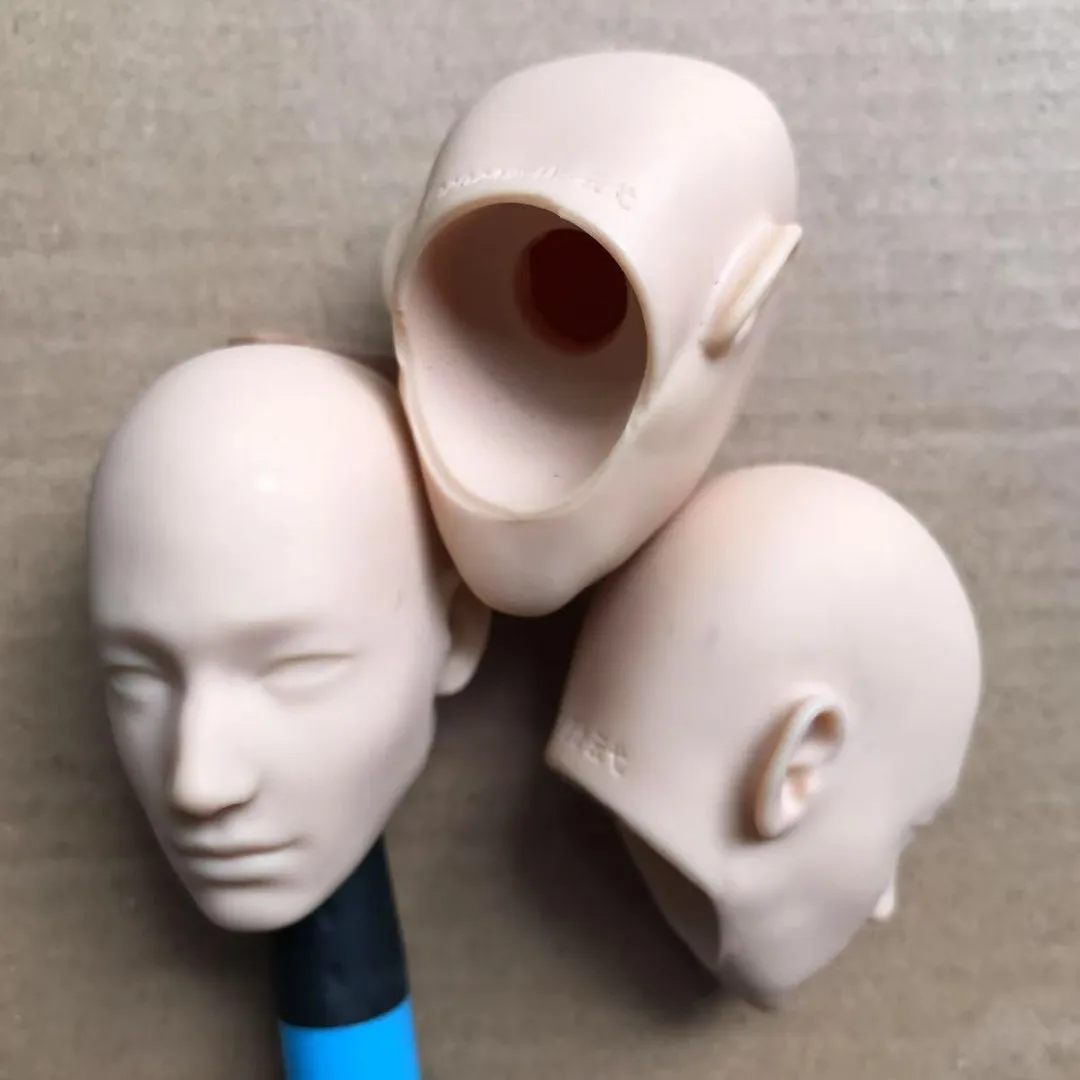 MENGF FR Color Bald Doll Heads Small Defectives With Black Dots Doll Heads Japan White Pink Beige Hungarian Latin Skin Doll Part